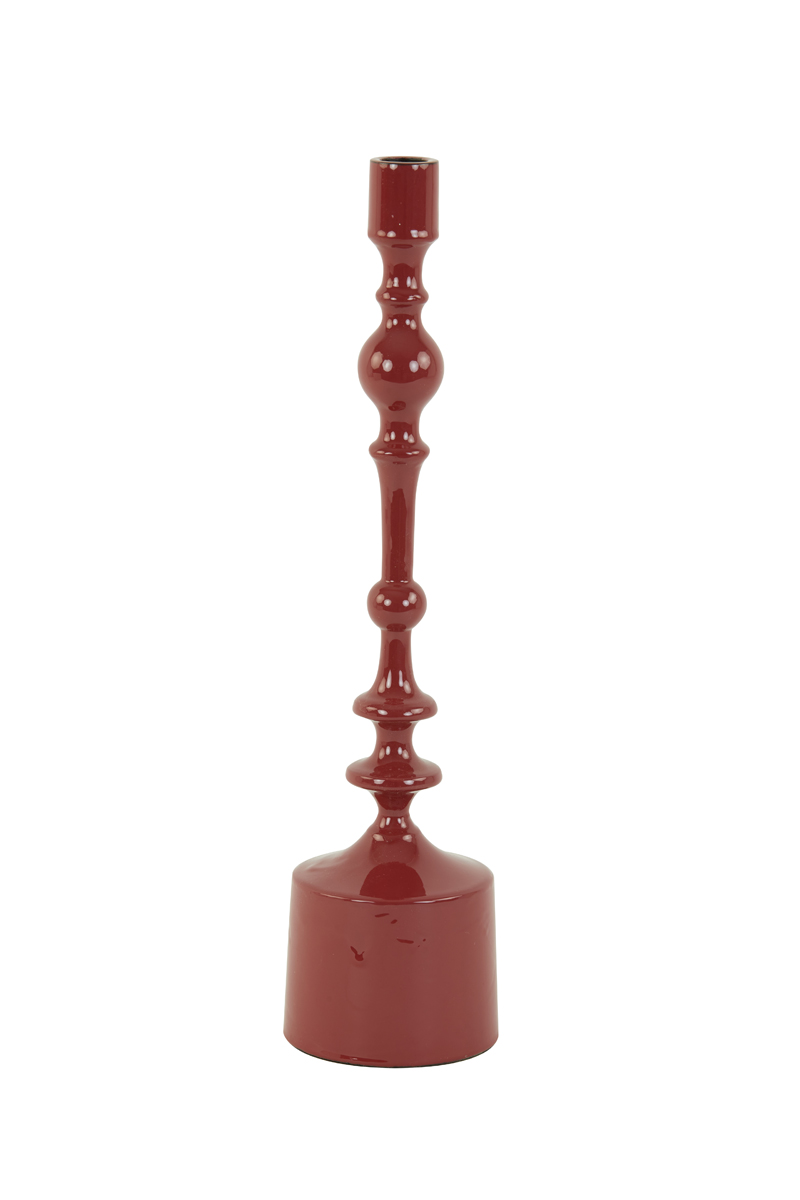 Candle holder Ø10x42 cm SHEVA shiny dark red