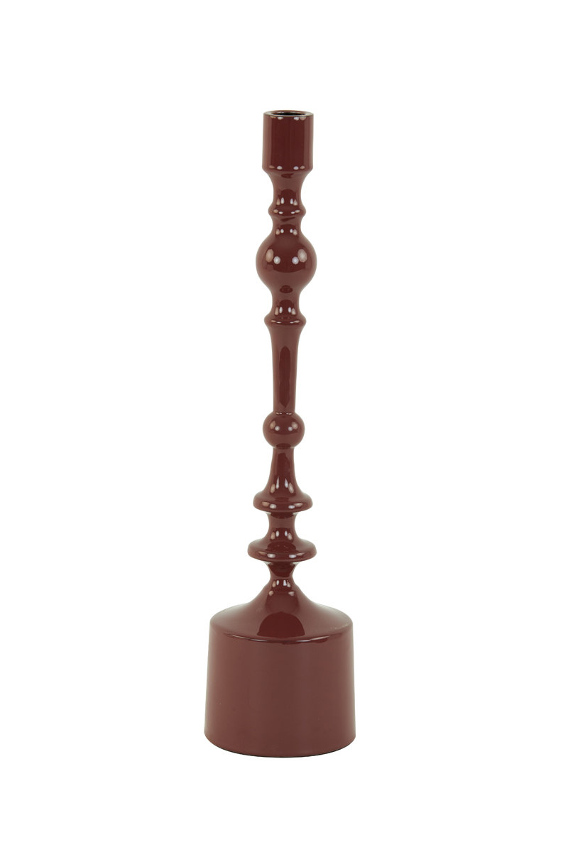 Candle holder Ø10x42 cm SHEVA shiny burgundy
