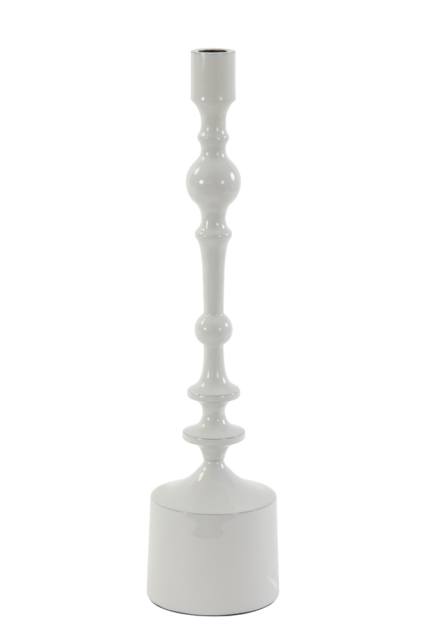 Candle holder Ø10x42 cm SHEVA shiny light grey