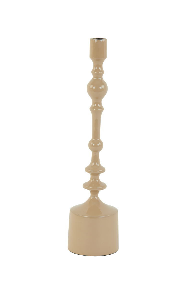 Candle holder Ø10x42 cm SHEVA shiny light brown