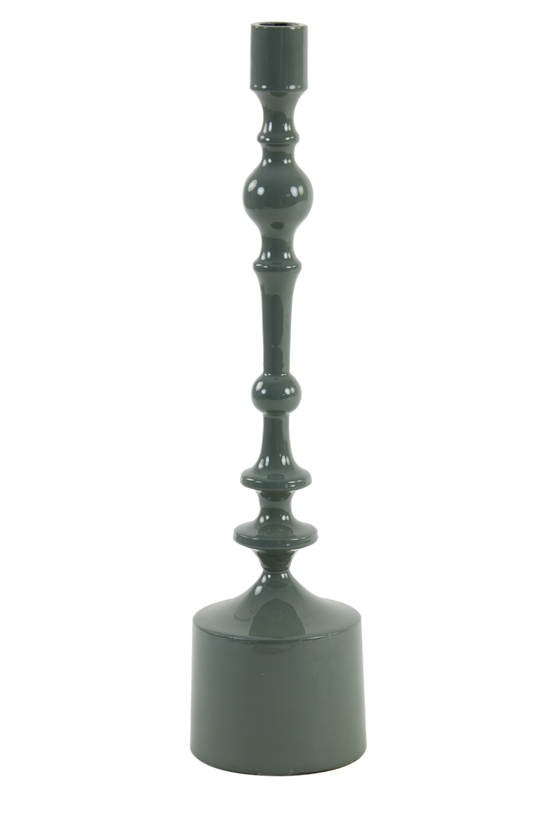 Candle holder Ø10x42 cm SHEVA shiny olive green