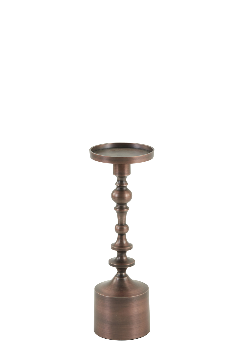 Candle holder Ø11x33 cm SHEVA matt antique copper