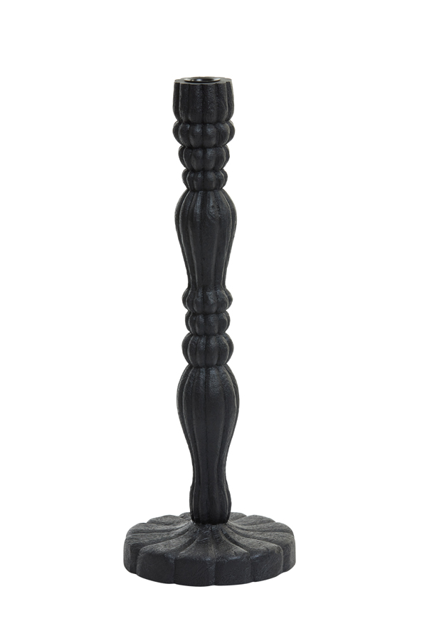 Candle holder Ø16x45 cm JERALDO wood matt black