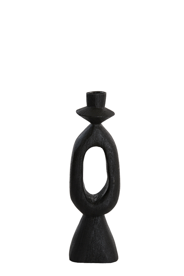 Candle holder 11x11x36 cm DJANGO wood matt black