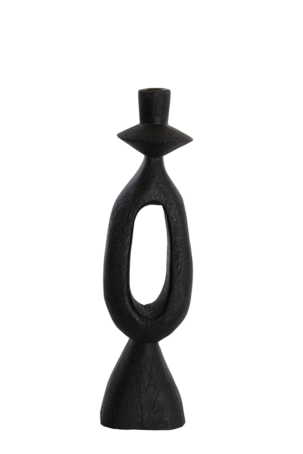 Candle holder 13x13x43 cm DJANGO wood matt black