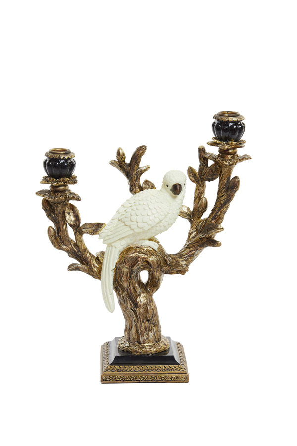 Candle holder 2L 29x12x35,5 cm NYASA black-cream
