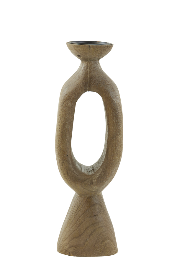 Candle holder 14x12x45 cm DJANGO wood matt russet