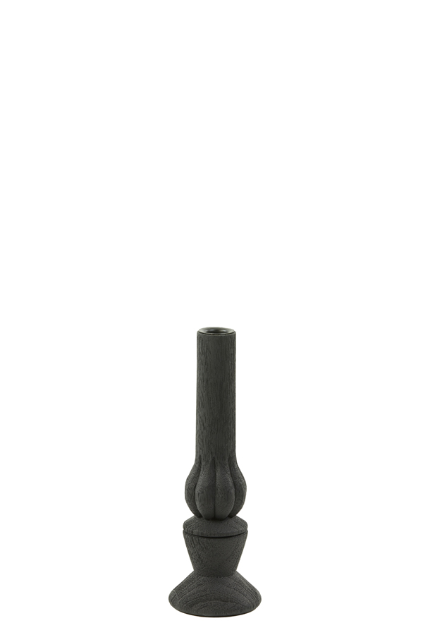 Candle holder Ø9x25 cm TAVOLA wood matt black