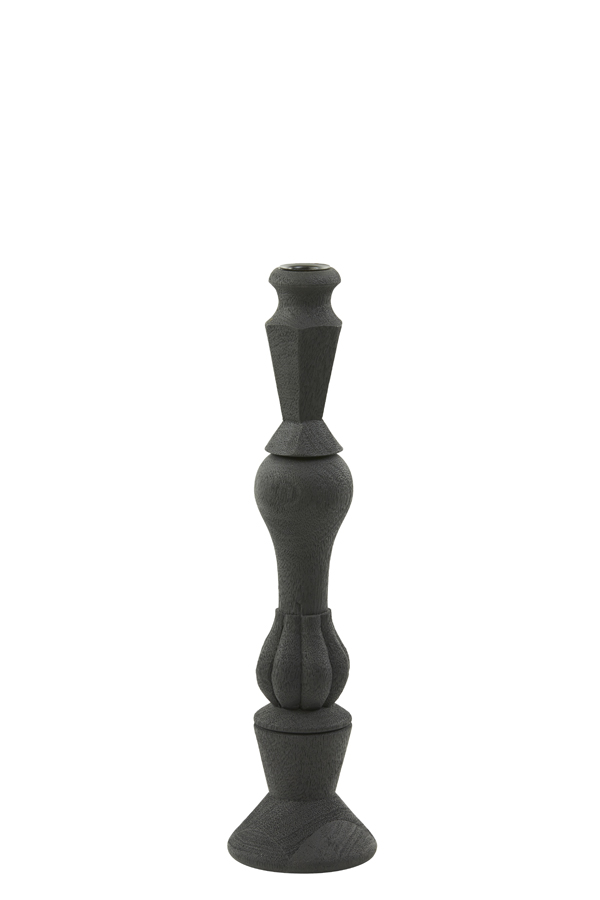 Candle holder Ø10x38 cm TAVOLA wood matt black