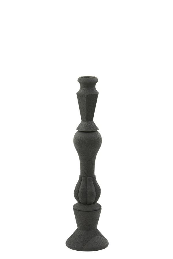 Candle holder Ø10x38 cm TAVOLA wood matt black