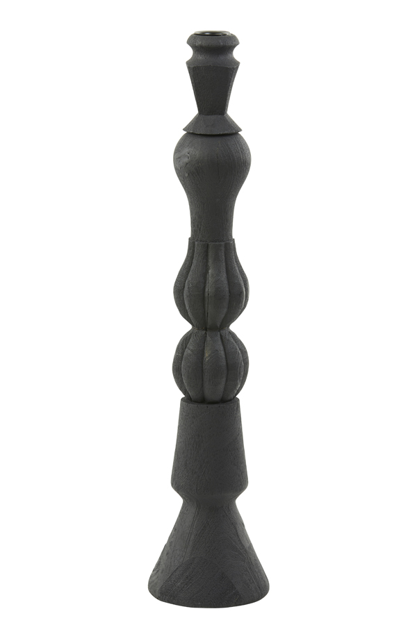 Candle holder Ø11x52 cm TAVOLA wood matt black