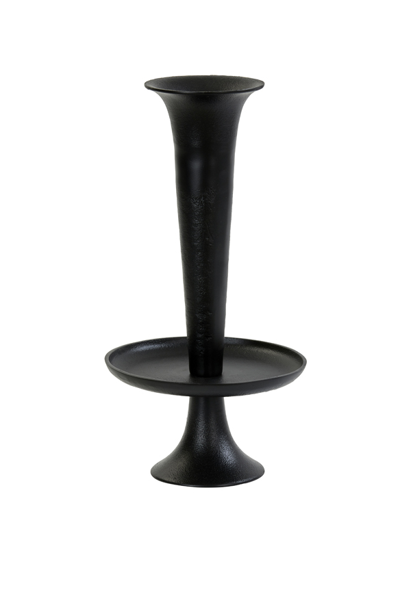 Stand+vase Ø27x55 cm ZEMBI matt black