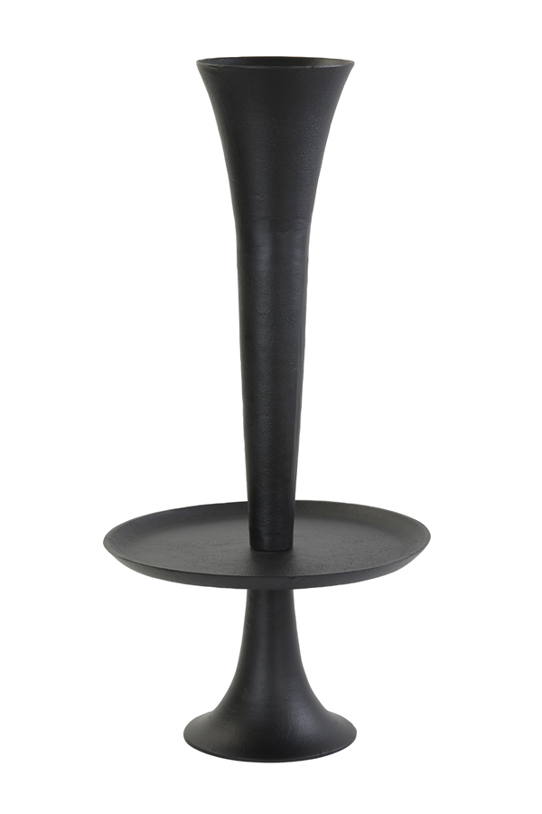 Stand+vase Ø42x89 cm ZEMBI matt black