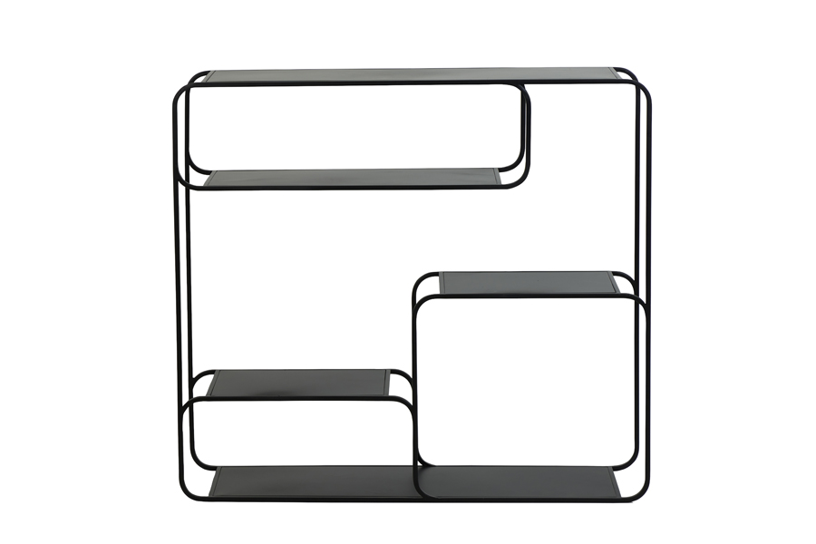 Wall cabinet open 100x26,5x90,5 cm WINSTON matt black