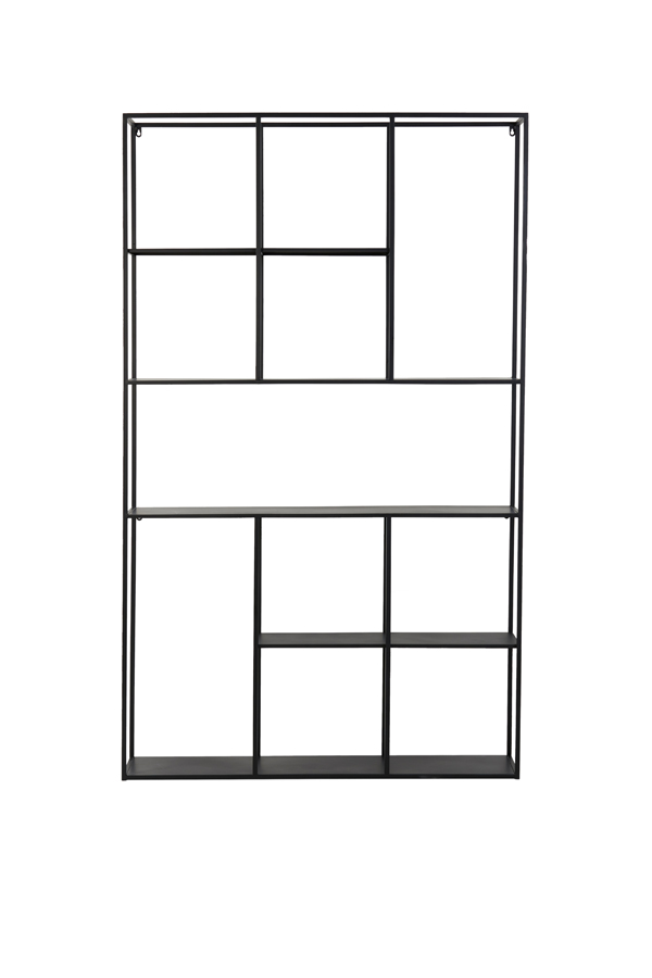 Wall cabinet open 111x26x185 cm VASTO black