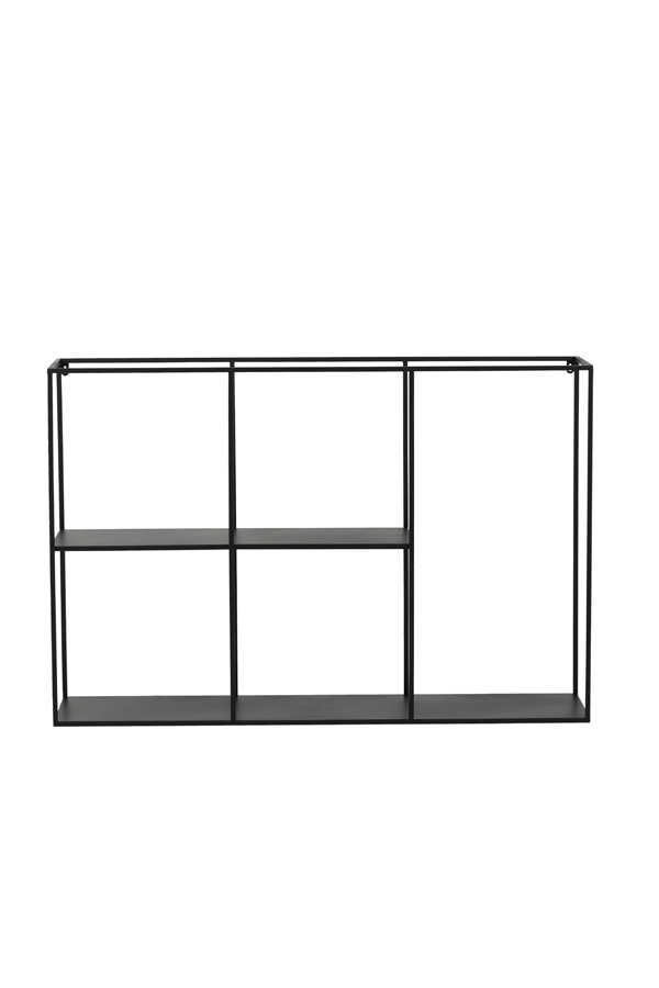 Wall cabinet open 111x26x74 cm VASTO black