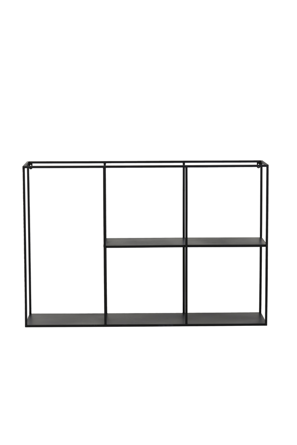 Wall cabinet open 111x26x74 cm VASTO black