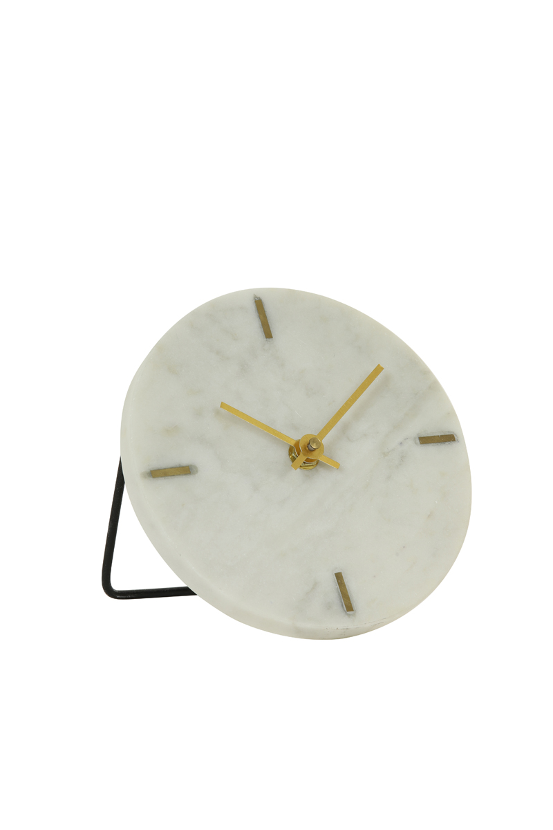 Clock Ø15 cm MORENO marble white