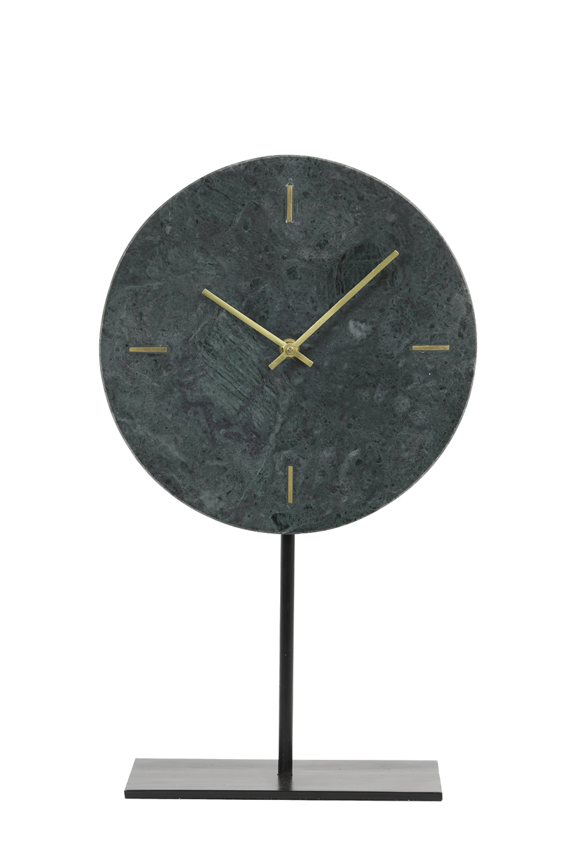 Clock on base 25,5x10x42,5 cm MORENO marble green