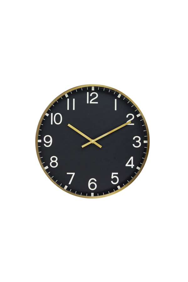 Clock Ø40 cm TORRIA black+gold