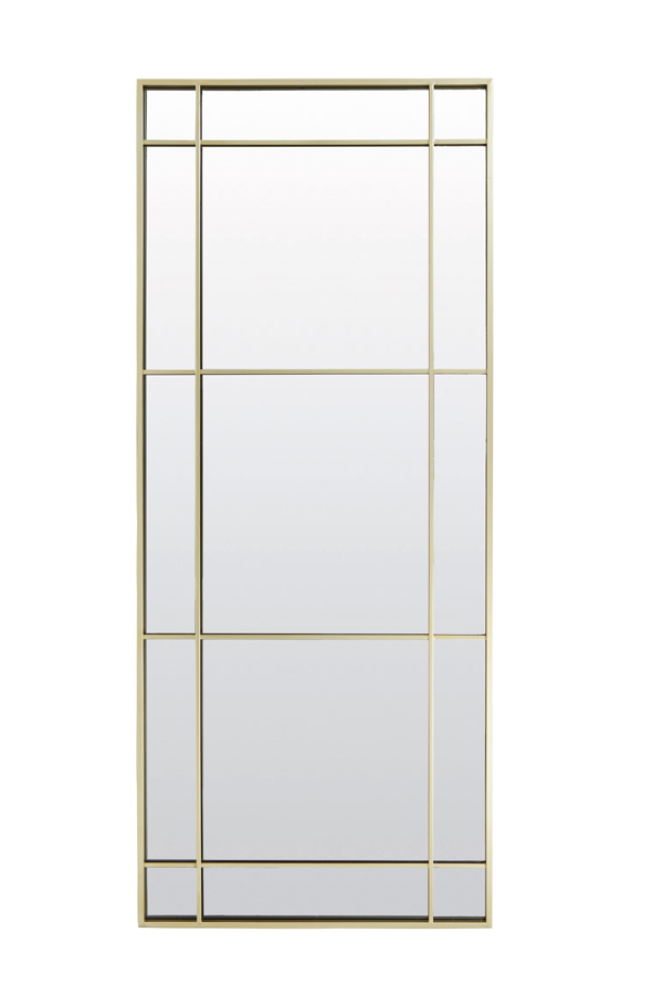 Mirror 77x3x183 cm RINCON smoked glass+gold