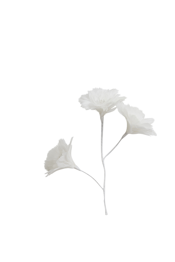 Ornament 3 flowers 20x73 cm FLOWER white
