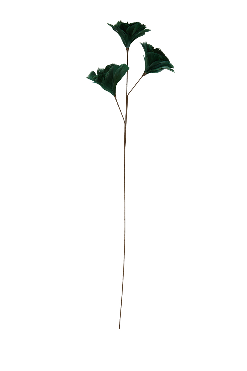 Ornament 3 flowers 20x73 cm FLOWER dark green