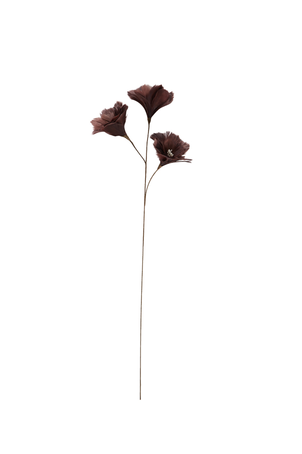 Ornament 3 flowers 20x73 cm FLOWER eggplant