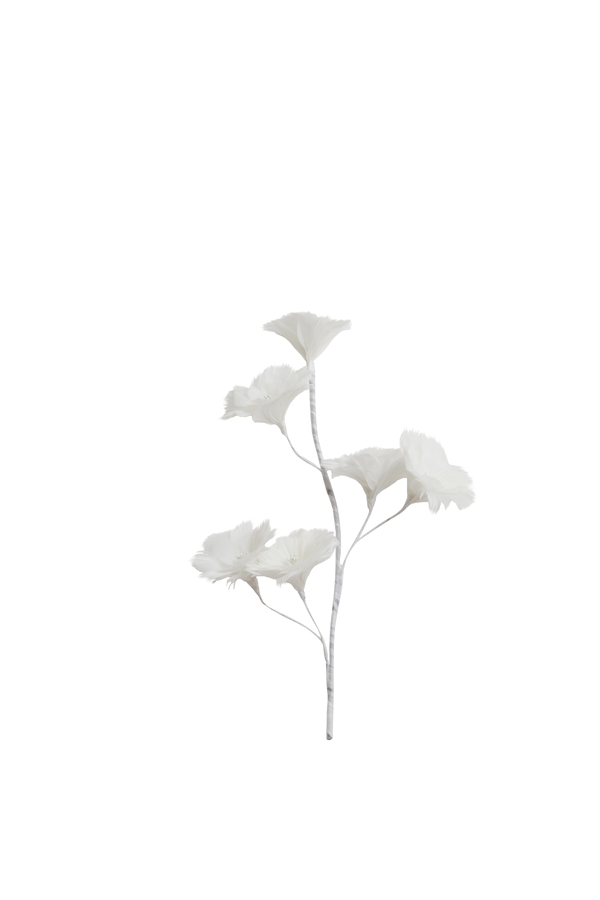 Ornament 6 flowers 25x90 cm FLOWER white