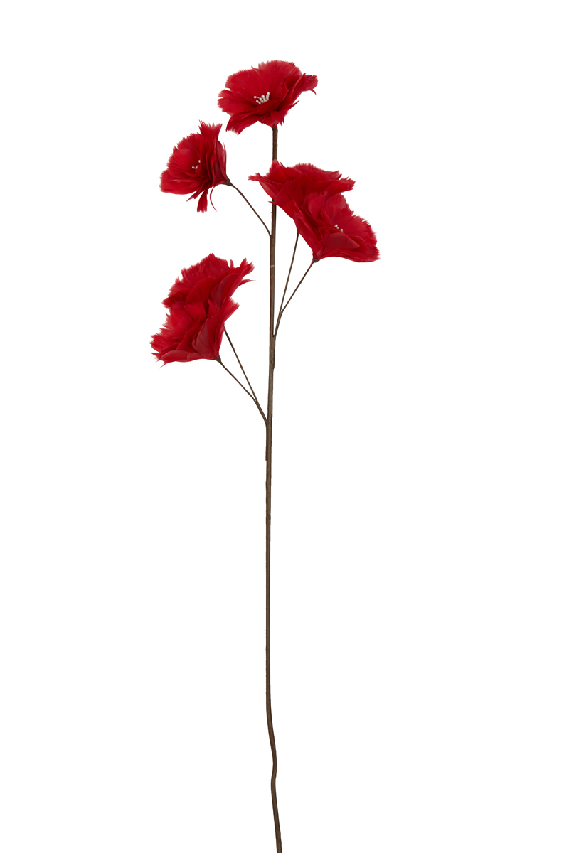 Ornament 6 flowers 25x90 cm FLOWER red