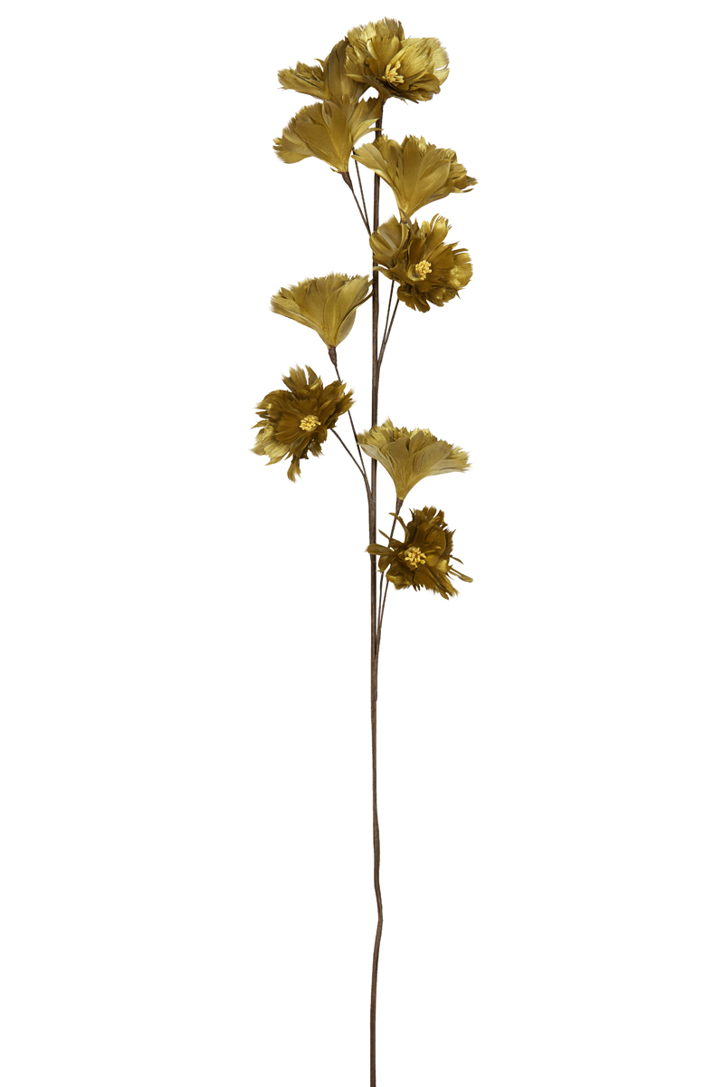 Ornament 9 flowers 25x110 cm FLOWER gold