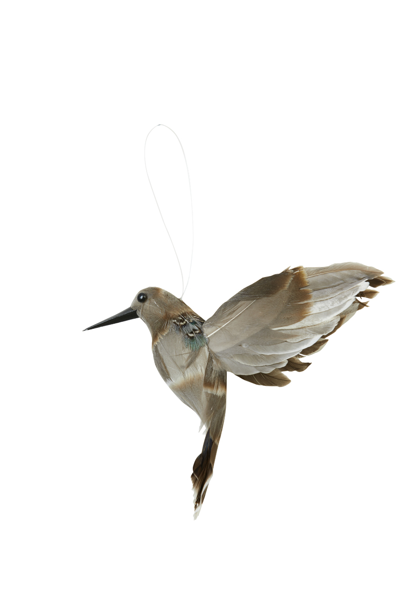 Ornament hanging 13 cm BIRD brown