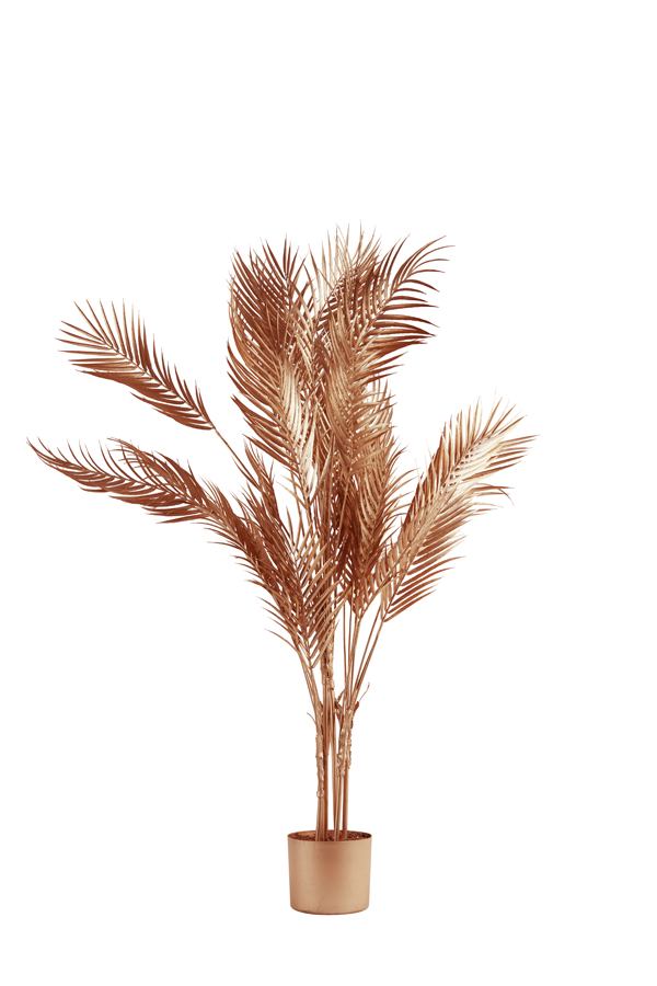 Potted ornament Ø110x120 cm PALMTREE metallic light copper