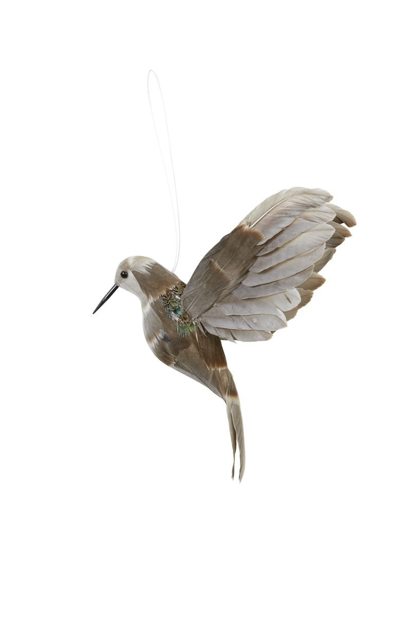 Ornament hanging 20 cm BIRD brown