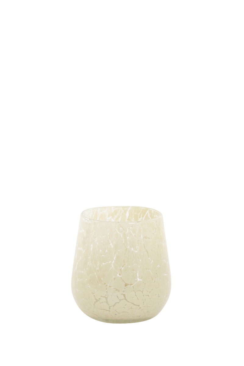 Tealight Ø9,5x10 cm SYLAS glass beige