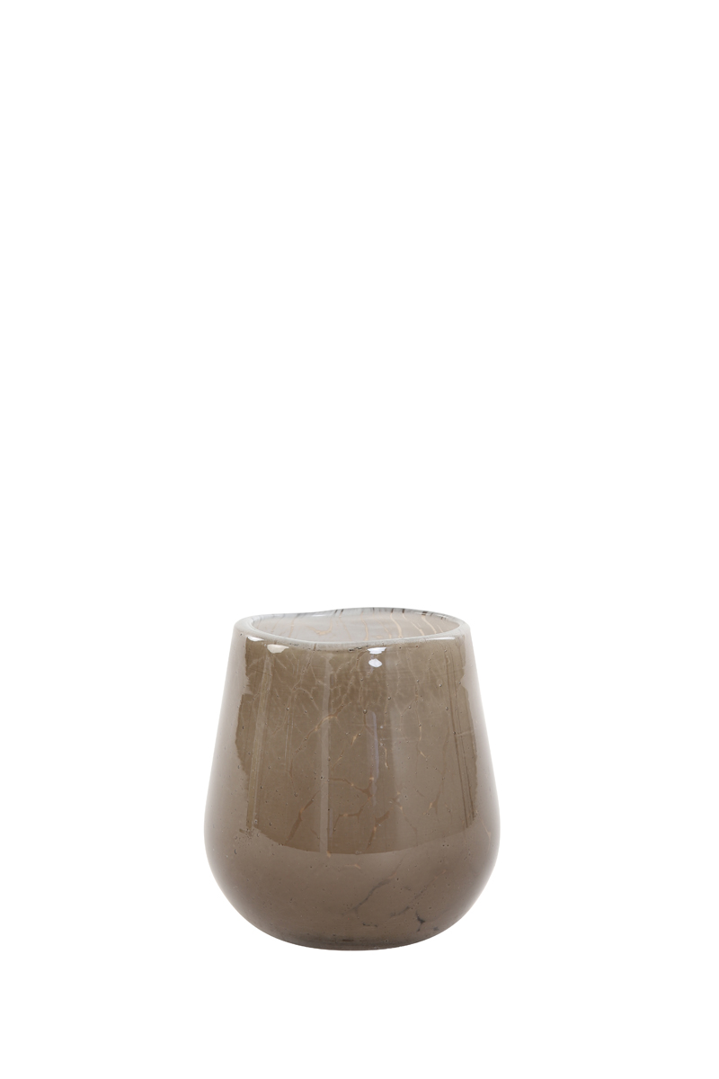 Tealight Ø9,5x10 cm SYLAS glass brown