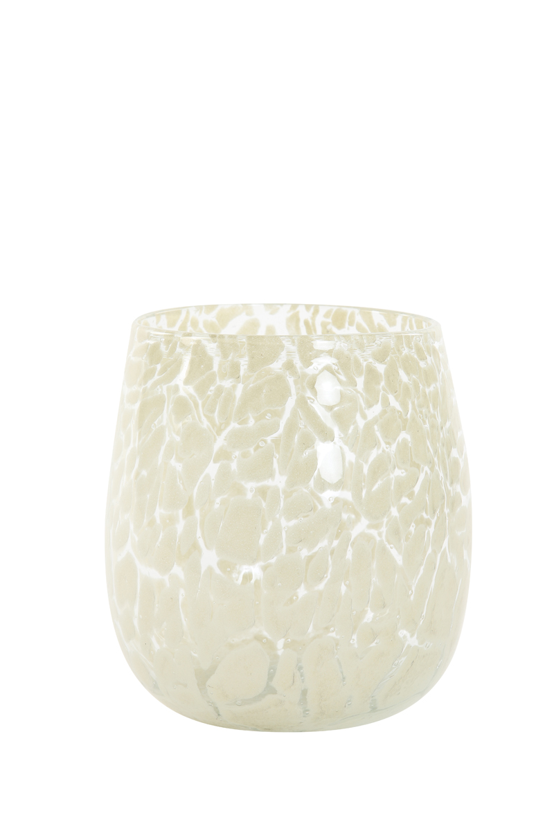 Tealight Ø15x16,5 cm SYLAS glass beige