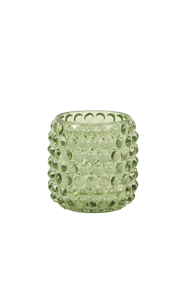 Tealight Ø8x8,5 cm PALET glass olive green