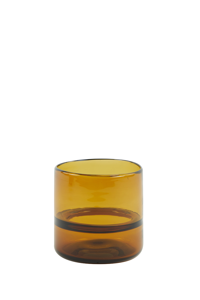 Tealight Ø10x10 cm PASCHA glass brown