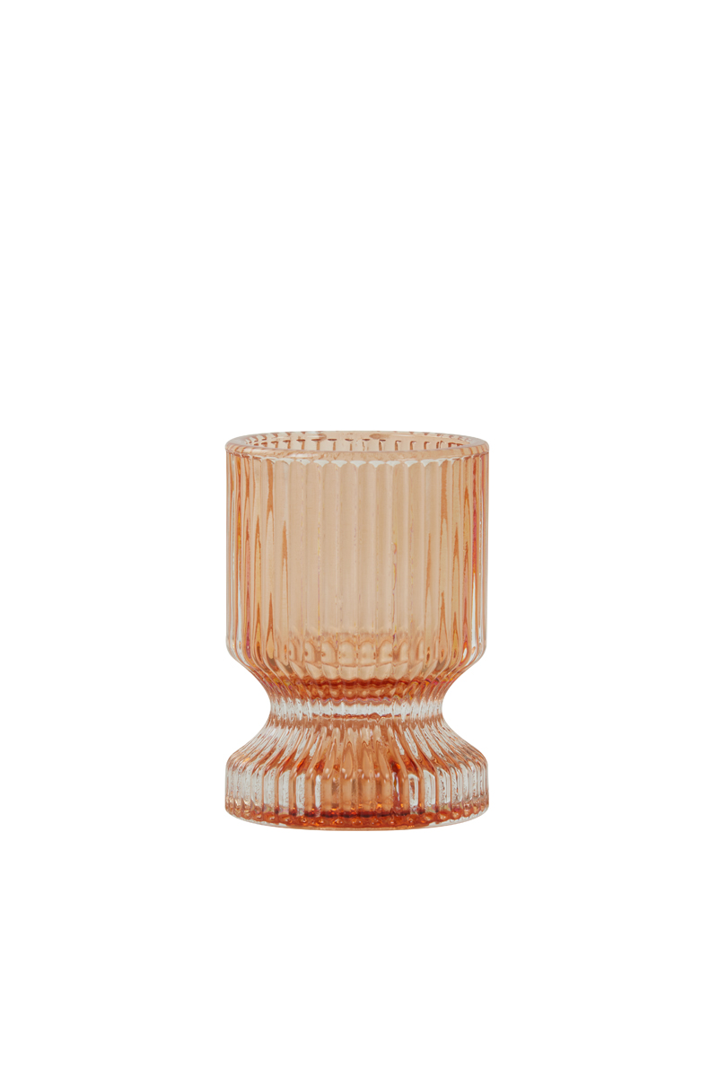 Tealight Ø6x8,5 cm PIP glass peach