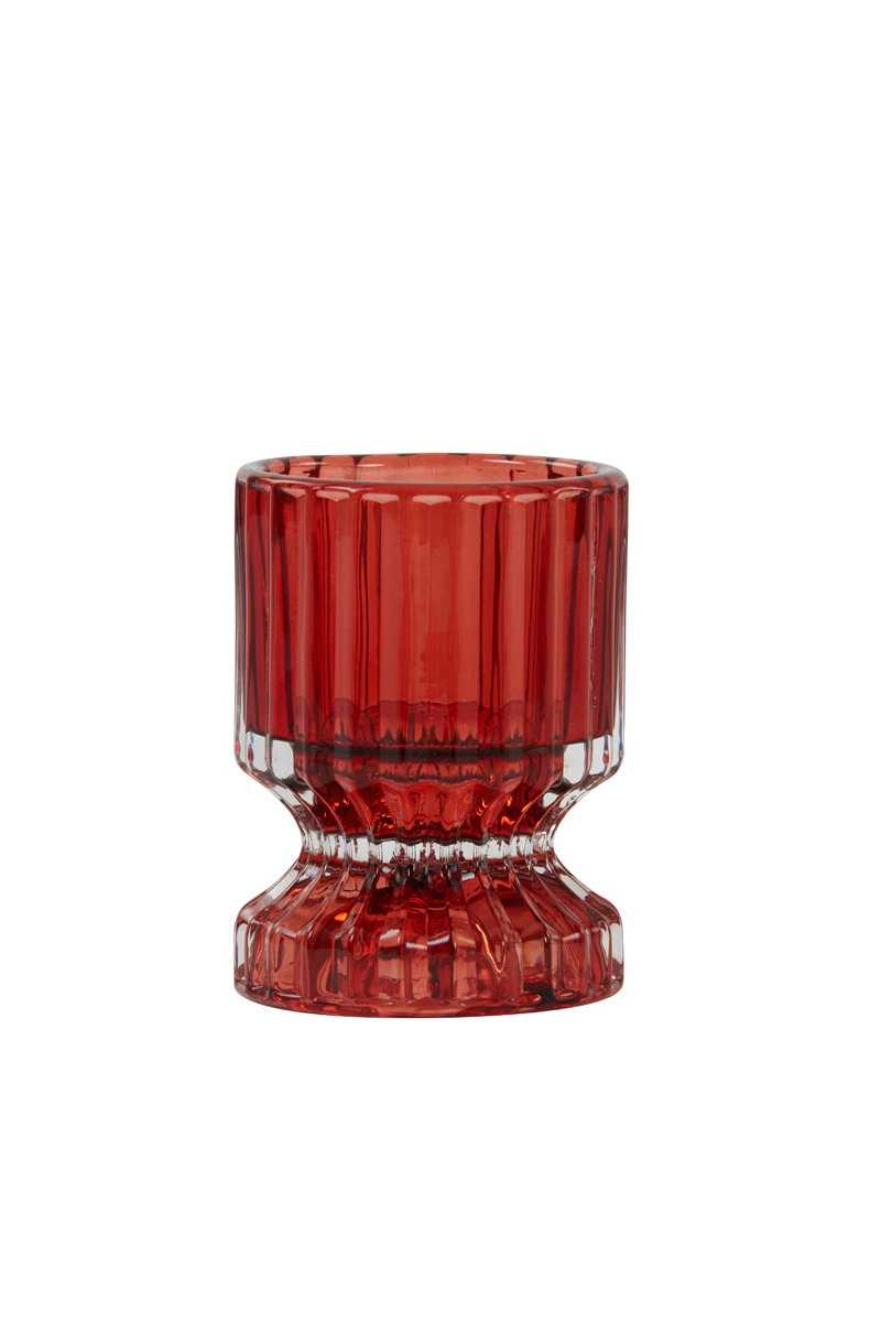 Tealight Ø7x10 cm PIP glass burgundy