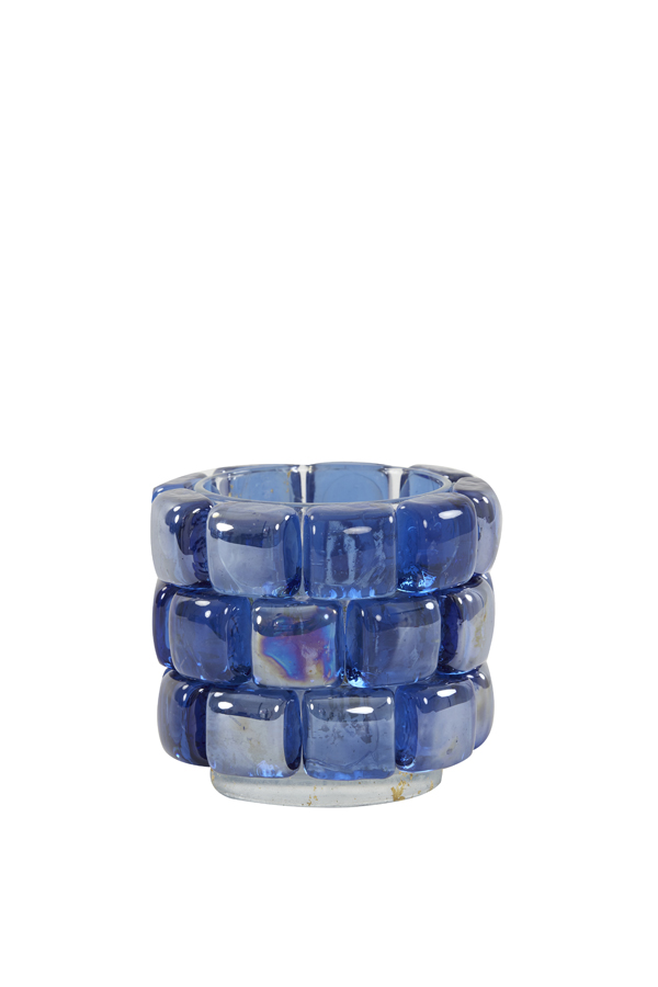 Tealight Ø9,5x8,5 cm MOSAIC glass blue