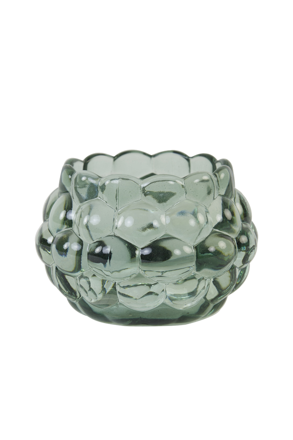 Tealight Ø12,5x8,5 cm HAVANA glass mint green