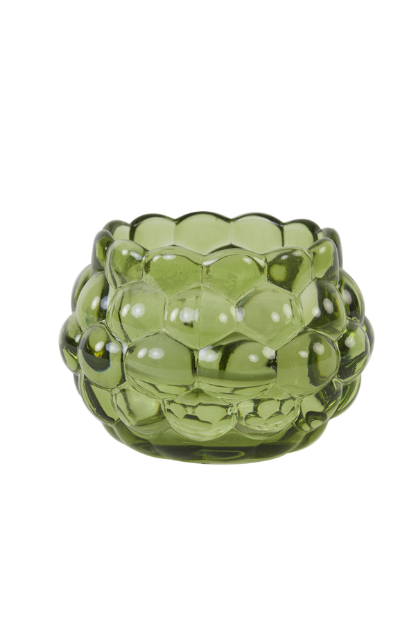 Tealight Ø12,5x8,5 cm HAVANA glass green