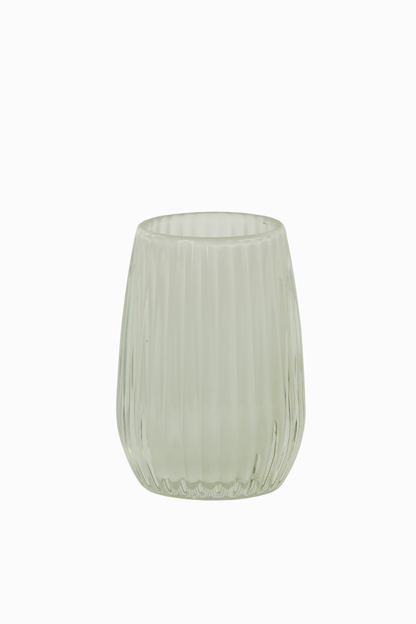 Tealight Ø10x14 cm AIMEE glass matt white