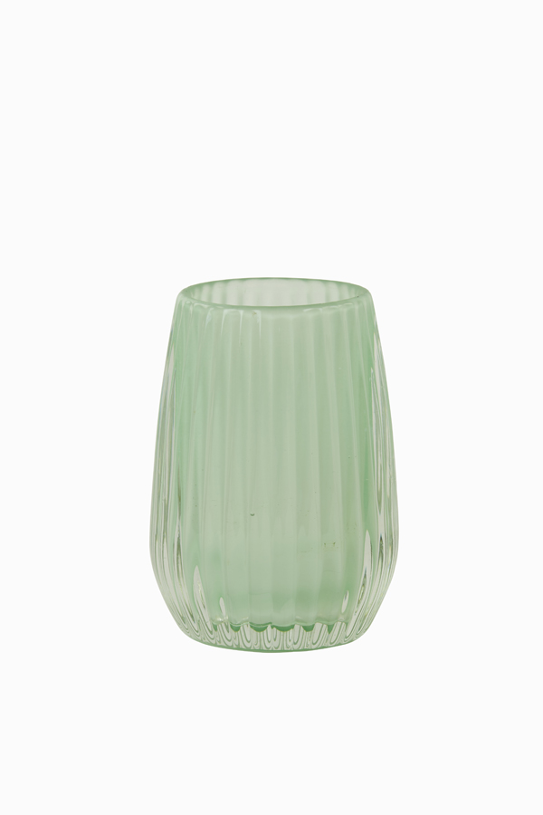 Tealight Ø10x14 cm AIMEE glass matt light green