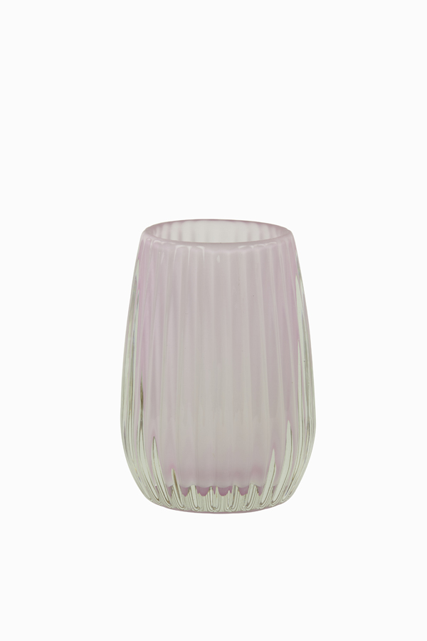 Tealight Ø10x14 cm AIMEE glass matt lilac