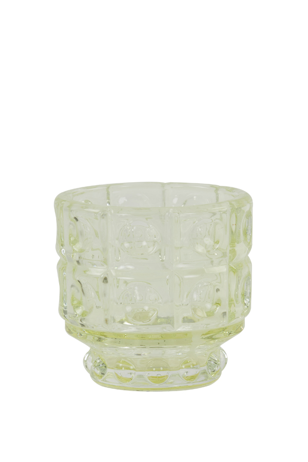 Tealight Ø9x8,5 cm BOBBI glass light yellow