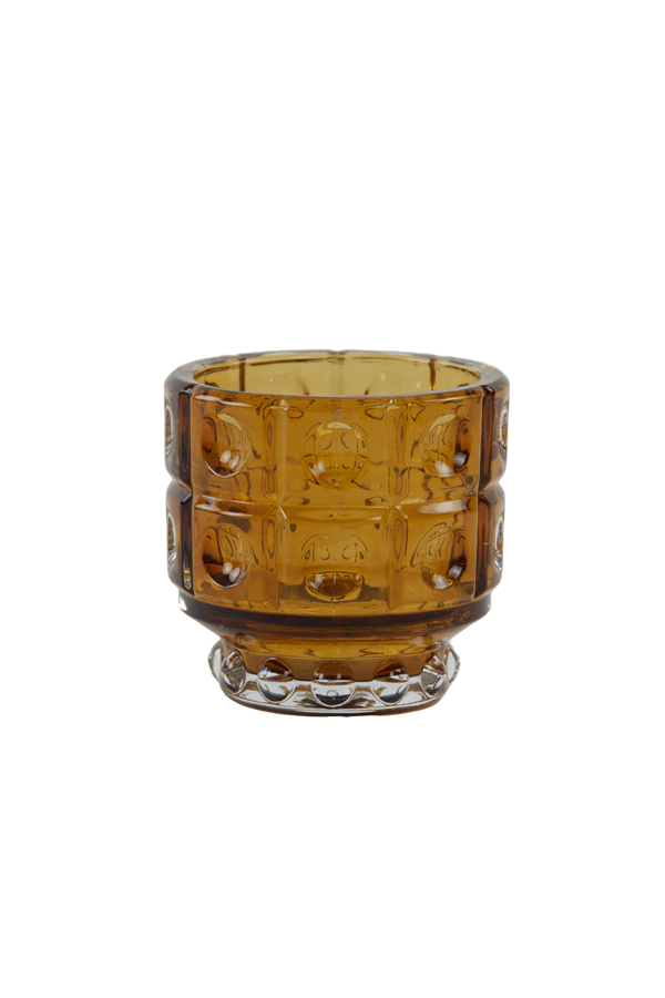 Tealight Ø9x8,5 cm BOBBI glass brown