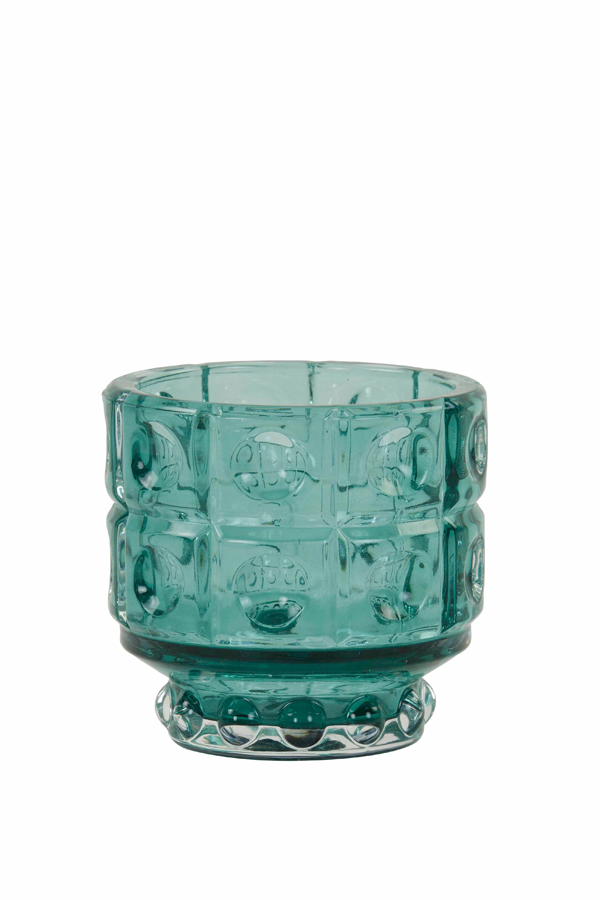 Tealight Ø9x8,5 cm BOBBI glass turquoise